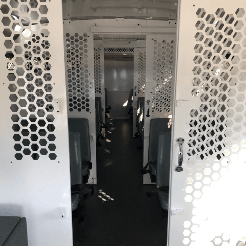  inside custom Prison transport van