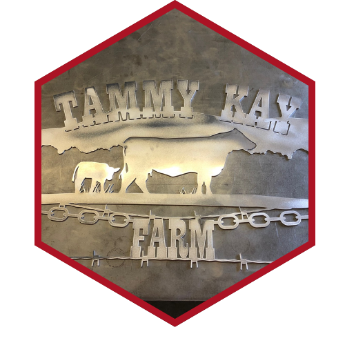 Laser cut sign for Tammy Kay Farm