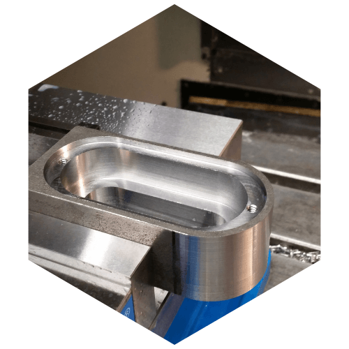 Part being made on CNC Machine